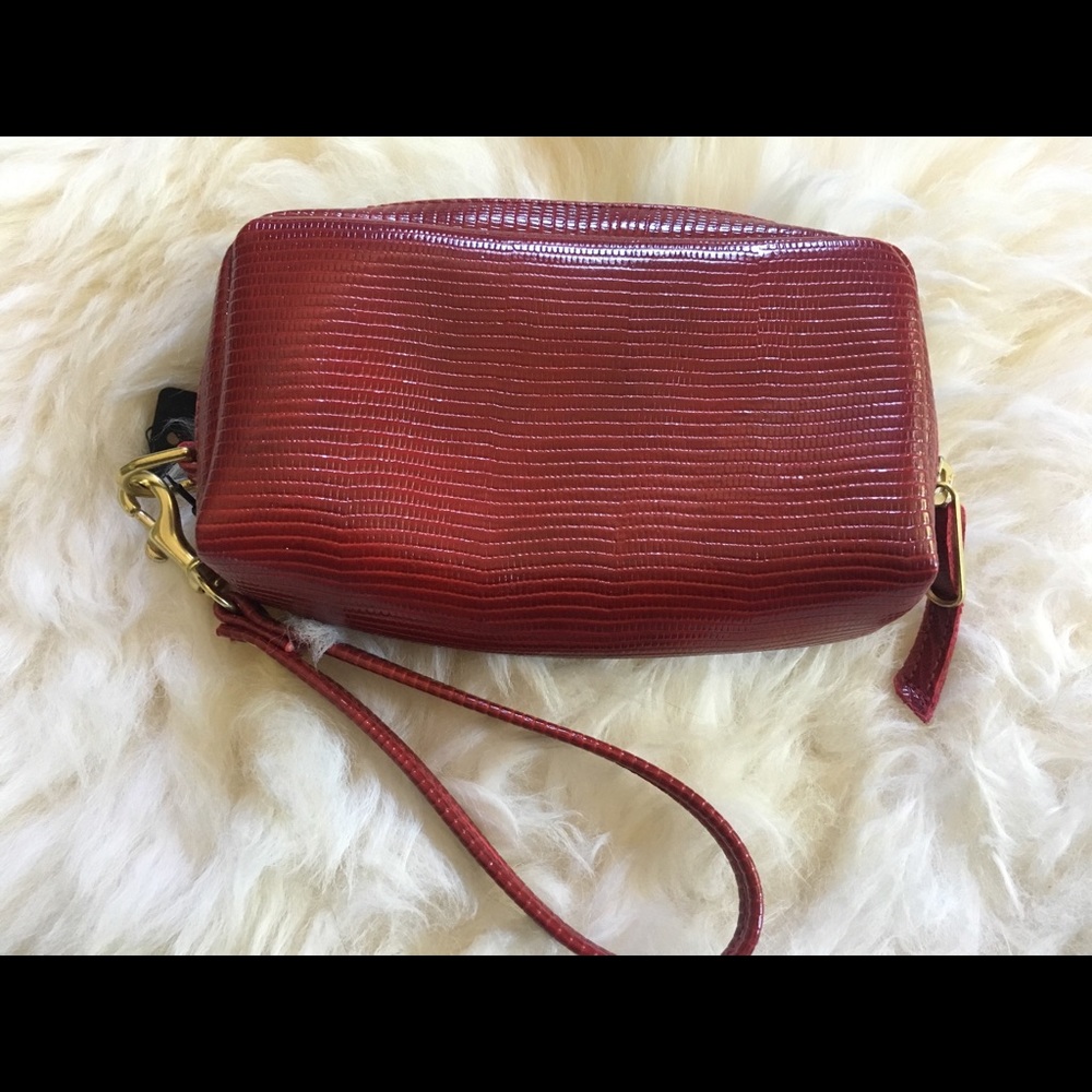 Stella Grey Vegan Leather wristlet